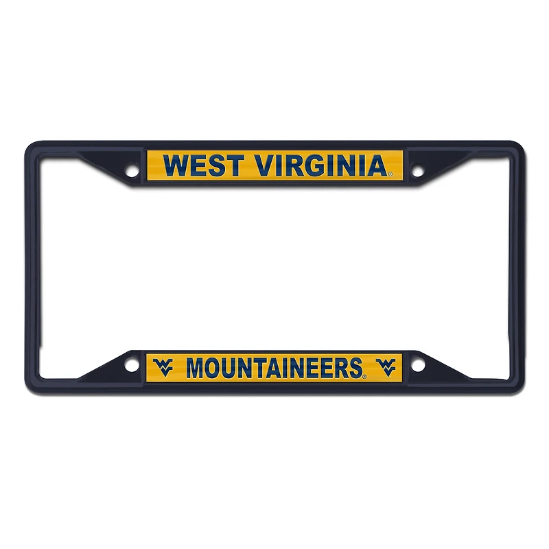WinCraft West Virginia Mountaineers Chrome Colored License Plate Frame