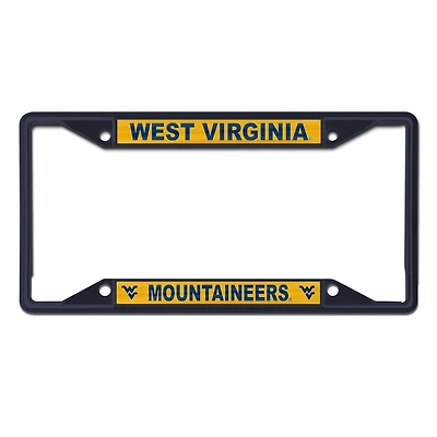 WinCraft West Virginia Mountaineers Chrome Colored License Plate Frame