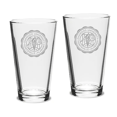 Oakwood University Ambassadors Team Design Two-Piece 16oz. Classic Pub Glass Set