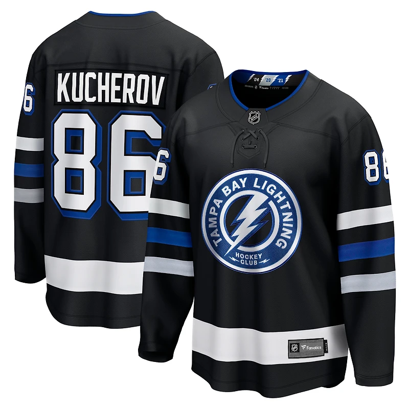 Men's Fanatics Nikita Kucherov Black Tampa Bay Lightning Breakaway Jersey
