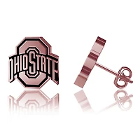 Dayna Designs Ohio State Buckeyes Rose Gold Post Earrings