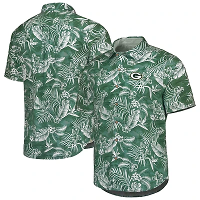 Men's Tommy Bahama Green Green Bay Packers Aqua Lush Full-Button Shirt