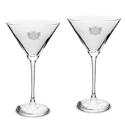 Lesley Lynx Two-Piece Traditional 10oz. Martini Glass Set