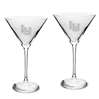 Lamar Cardinals Two-Piece Traditional 10oz. Martini Glass Set