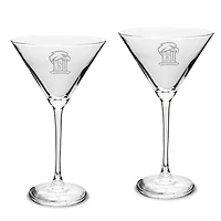 Northeastern State Riverhawks Two-Piece Traditional 10oz. Martini Glass Set
