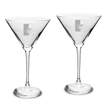 Pittsburg State Gorillas Two-Piece Traditional 10oz. Martini Glass Set