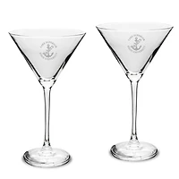 Lake Superior State Lakers Two-Piece Traditional 10oz. Martini Glass Set