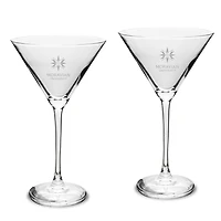 Moravian Greyhounds Two-Piece Traditional 10oz. Martini Glass Set