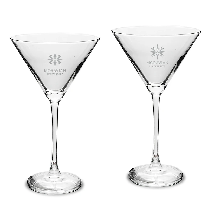 Moravian Greyhounds Two-Piece Traditional 10oz. Martini Glass Set