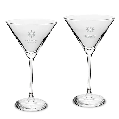 Moravian Greyhounds Two-Piece Traditional 10oz. Martini Glass Set