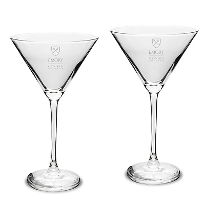Oxford College Two-Piece Traditional 10oz. Martini Glass Set