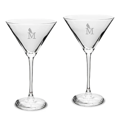 Montevallo Falcons Two-Piece Traditional 10oz. Martini Glass Set