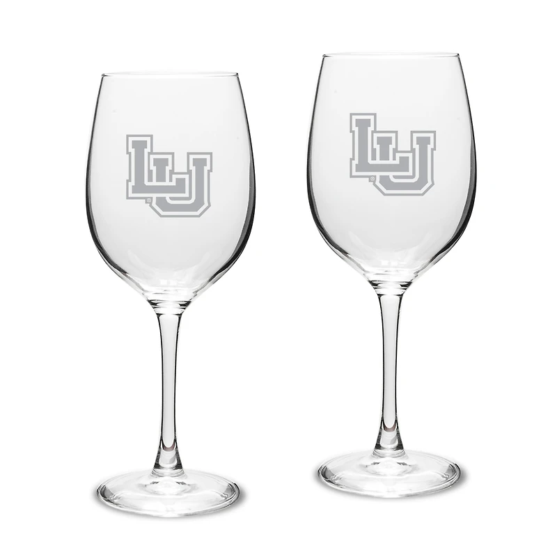 Lamar Cardinals Two-Piece 16oz. Traditional White Wine Glass Set