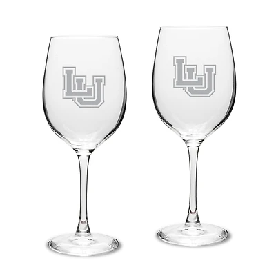 Lamar Cardinals Two-Piece 16oz. Traditional White Wine Glass Set