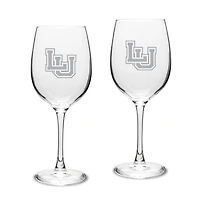 Lamar Cardinals Two-Piece 16oz. Traditional White Wine Glass Set