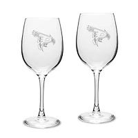 Pierce College Raiders Two-Piece 16oz. Traditional White Wine Glass Set