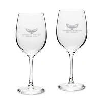 Maryland Eastern Shore Hawks Two-Piece 16oz. Traditional White Wine Glass Set