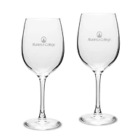Marietta College Pioneers Two-Piece 16oz. Traditional White Wine Glass Set