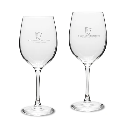 Niagara Falls Culinary Institute Two-Piece 16oz. Traditional White Wine Glass Set