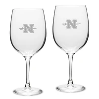 Nicholls State Colonels Two-Piece 19oz. Traditional Red Wine Glass Set