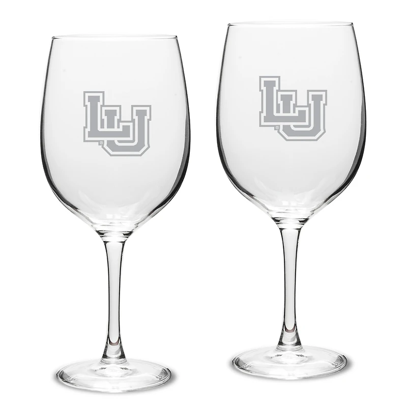 Lamar Cardinals Two-Piece 19oz. Traditional Red Wine Glass Set