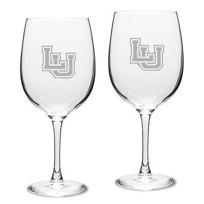 Lamar Cardinals Two-Piece 19oz. Traditional Red Wine Glass Set