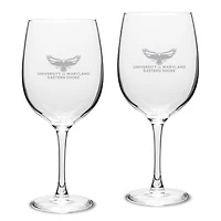 Maryland Eastern Shore Hawks Two-Piece 19oz. Traditional Red Wine Glass Set