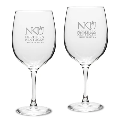 Northern Kentucky University Norse Two-Piece 19oz. Traditional Red Wine Glass Set