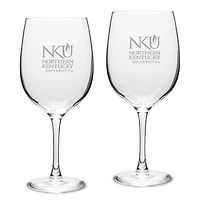 Northern Kentucky University Norse Two-Piece 19oz. Traditional Red Wine Glass Set