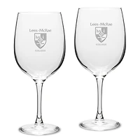 Lees-McRae Bobcats Two-Piece 19oz. Traditional Red Wine Glass Set