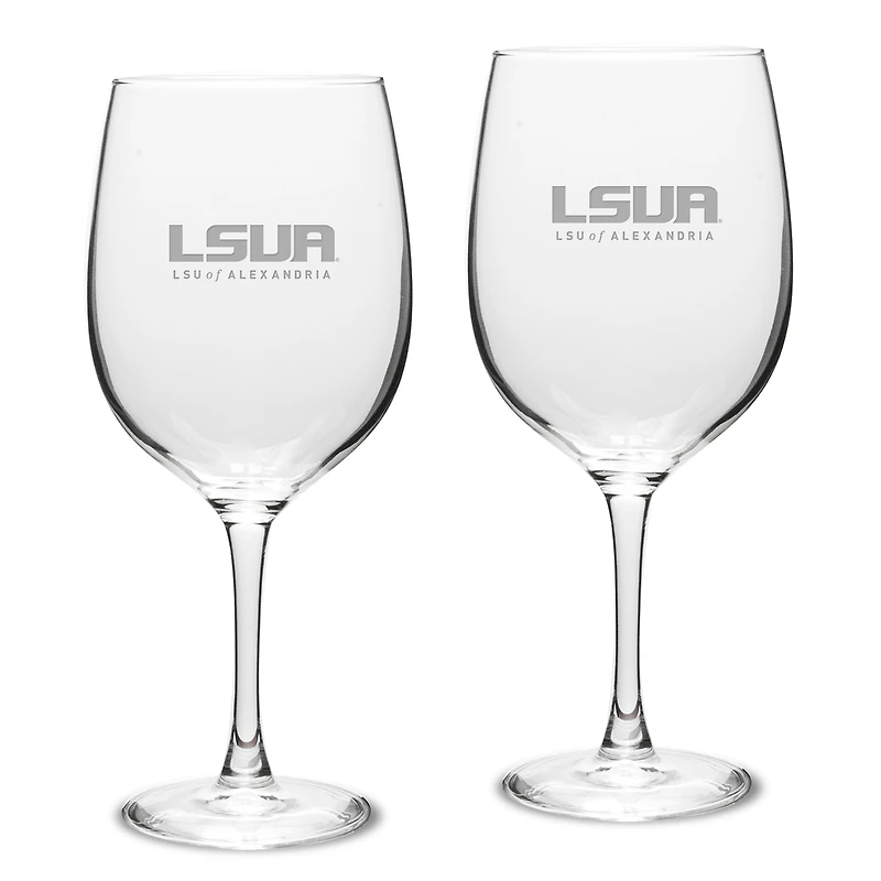LSUA Generals Two-Piece 19oz. Traditional Red Wine Glass Set
