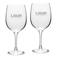 LSUA Generals Two-Piece 19oz. Traditional Red Wine Glass Set