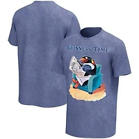 Men's Blue Guinness  Washed Graphic T-Shirt