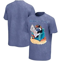 Men's Blue Guinness  Washed Graphic T-Shirt
