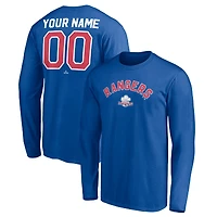 Men's Royal Texas Rangers Personalized Cooperstown Collection Winning Streak Long Sleeve T-Shirt