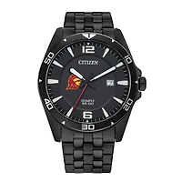 Men's USC Trojans Citizen Quartz Black-Tone Stainless Steel Watch