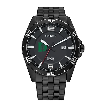Men's Dartmouth Big Green Citizen Quartz Black-Tone Stainless Steel Watch