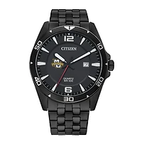 Men's Marquette Golden Eagles Citizen Quartz Black-Tone Stainless Steel Watch