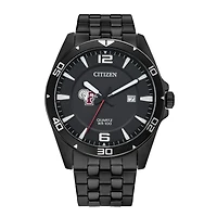 Men's Fordham Rams Citizen Quartz Black-Tone Stainless Steel Watch