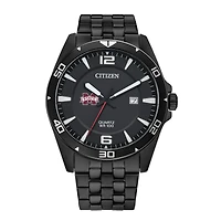 Men's Mississippi State Bulldogs Citizen Quartz Black-Tone Stainless Steel Watch