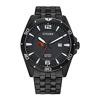 Men's Oregon State Beavers Citizen Quartz Black-Tone Stainless Steel Watch