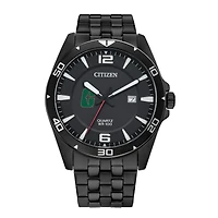 Men's Charlotte 49ers Citizen Quartz Black-Tone Stainless Steel Watch