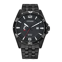 Men's Cincinnati Bearcats Citizen Quartz Black-Tone Stainless Steel Watch