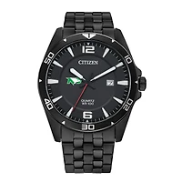 Men's North Dakota Citizen Quartz Black-Tone Stainless Steel Watch