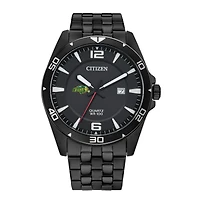 Men's NDSU Bison Citizen Quartz Black-Tone Stainless Steel Watch