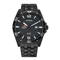 Men's Bucknell Bison Citizen Quartz Black-Tone Stainless Steel Watch