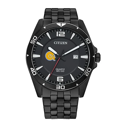 Men's Albany State Golden Rams Citizen Quartz Black-Tone Stainless Steel Watch