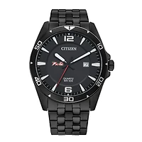Men's Mississippi Valley State Delta Devils Citizen Quartz Black-Tone Stainless Steel Watch