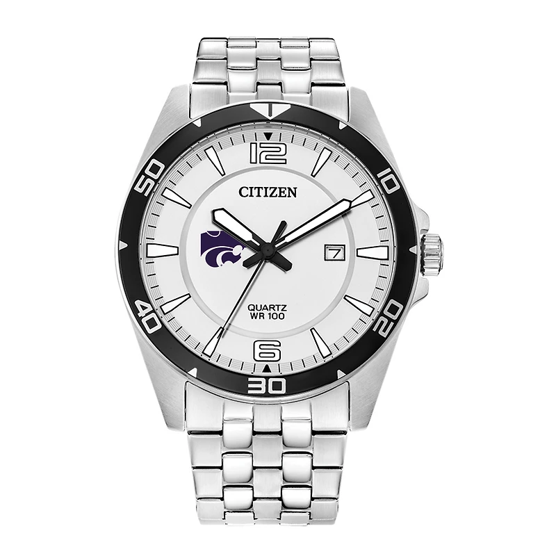 Men's Kansas State Wildcats Citizen Quartz Stainless Steel Watch