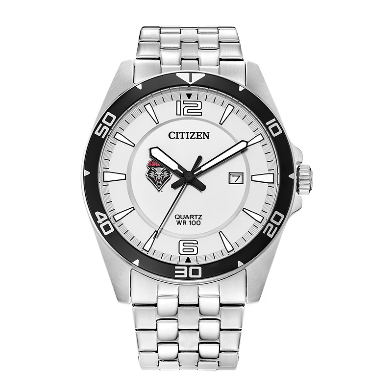 Men's New Mexico Lobos Citizen Quartz Stainless Steel Watch